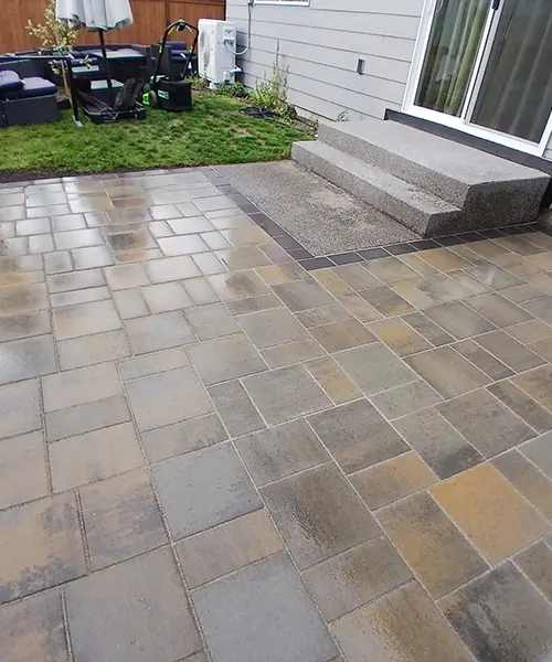 Victorian Paver Installation with Black Border in Seatac 